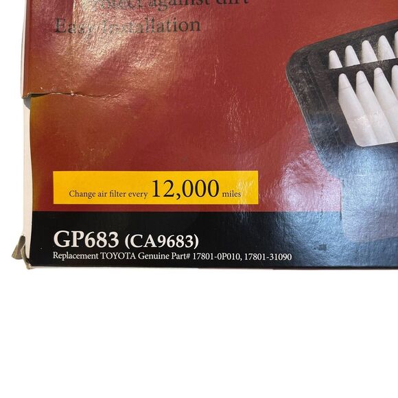 EPAuto GP683 (CA9683) Toyota Replacement Extra Guard Rigid Panel Air Filter NEW - Picture 2 of 4